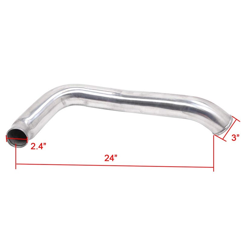 MOOSUN Turbo Intercooler kit Pipe Boot for Ford 6.0L CAC Intercooler Pipe Boot kit 03-07 Tube Powerstroke for Ford F250 F350 F450 F550 (Silver) - Image 2
